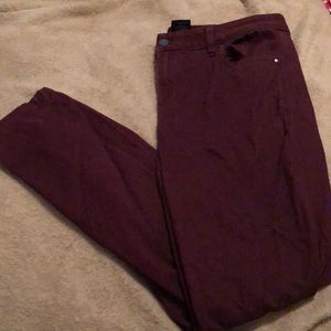 Ann Taylor factory crimson skinny curve pants